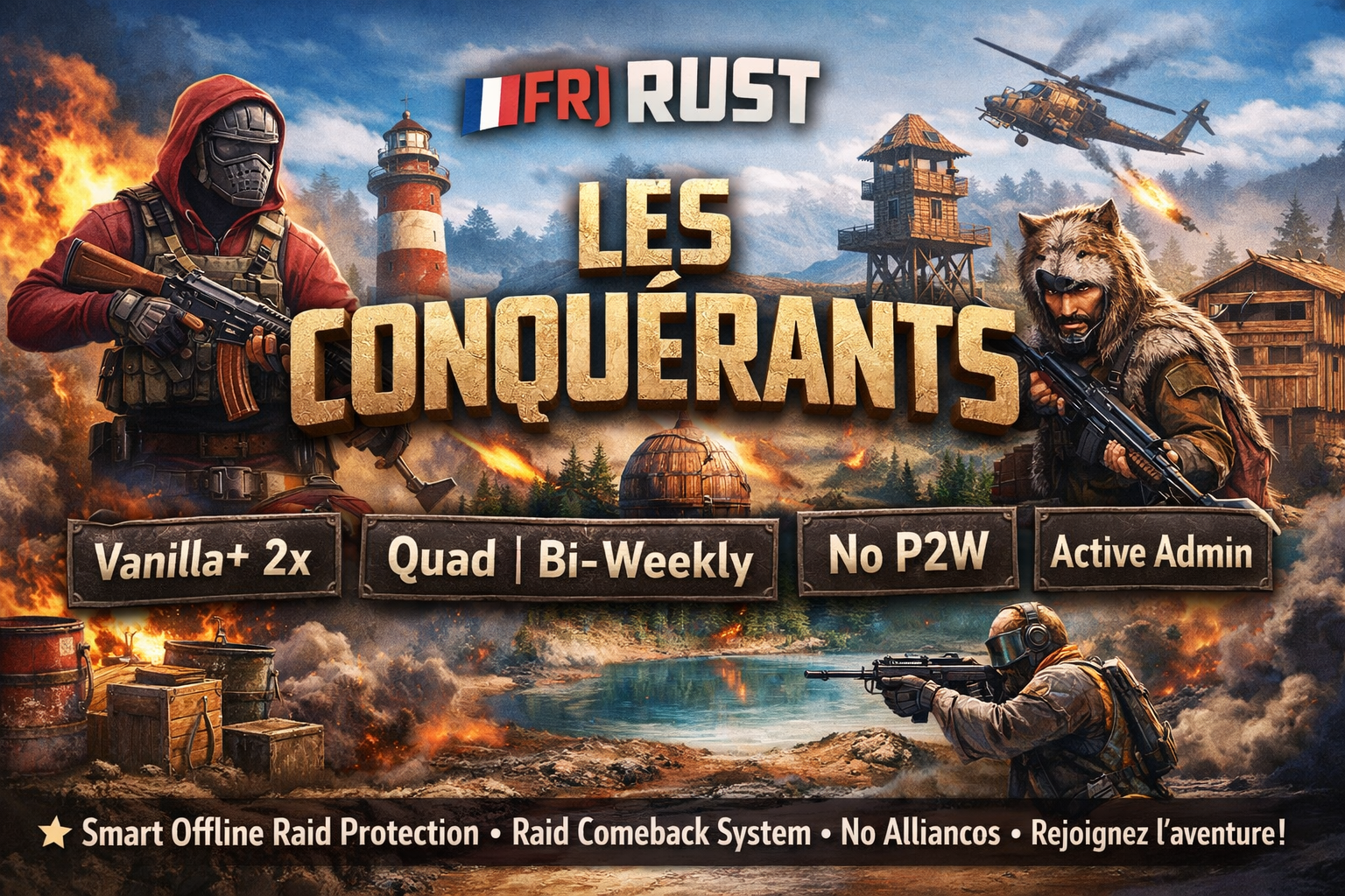 [FR] Les Conquérants | Vanilla+ 2x | Quad | Bi-Weekly | Admin image